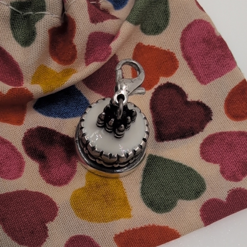 Brighton HAPPY Birthday Cake Silver Heart Charm - Picture 6 of 6